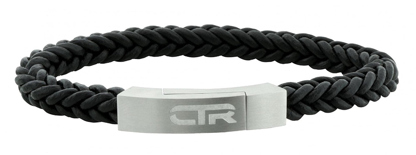 L3 Leather & Stainless Steel CTR bracelet with Magnetic Clasp Surface