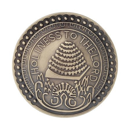 Salt Lake Temple Paperweight Brass