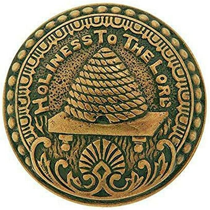 C9B Salt Lake City Temple Paperweight Brass Tone One Moment In Time Mormon LDS