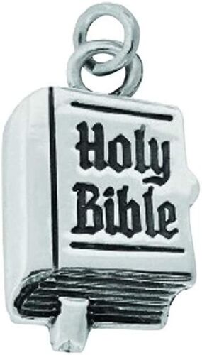 J99 Holy Bible Charm One Moment in Time Silver Jewelry Easter Gift Handmade Morm