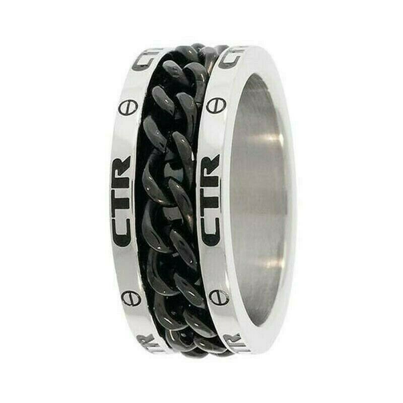 J137 Mormon LDS Unisex CTR Ring Choose Right Stainless Steel Black One Moment In Time