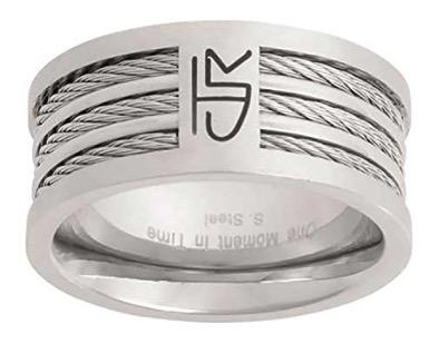 J121 Mormon LDS Unisex CTR Ring Stainless Steel Triple Cable One Moment in Time