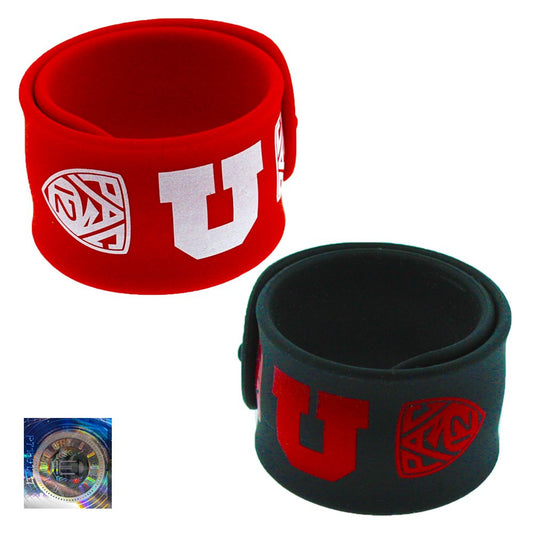 U U Slap Bracelets Red Black Made Silicone University Utah Utes