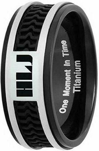 J120s Mormon Spanish Elements CTR Ring Black Titanium with Rubber Inlay One Moment in Time