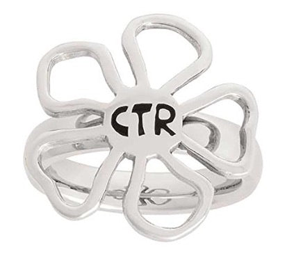 J115 CTR RING Stainless Steel Diva Flower