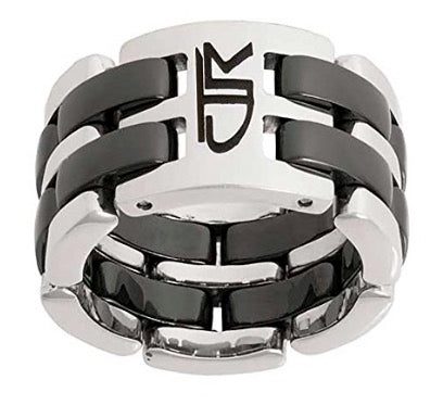 J118 CTR RING Stainless Steel Ceramic Fuzion Link Wide